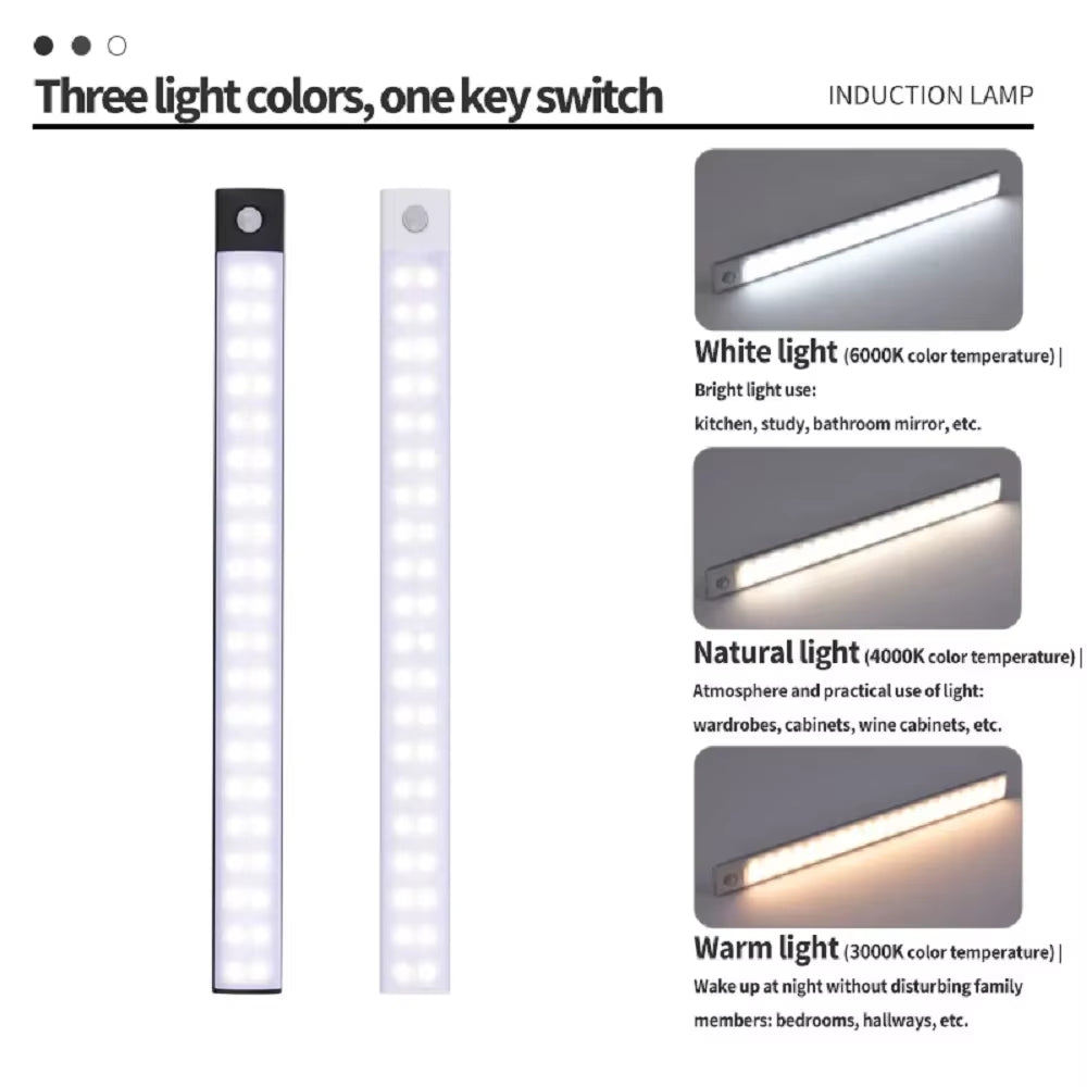 Barra luz led con sensor de movimiento