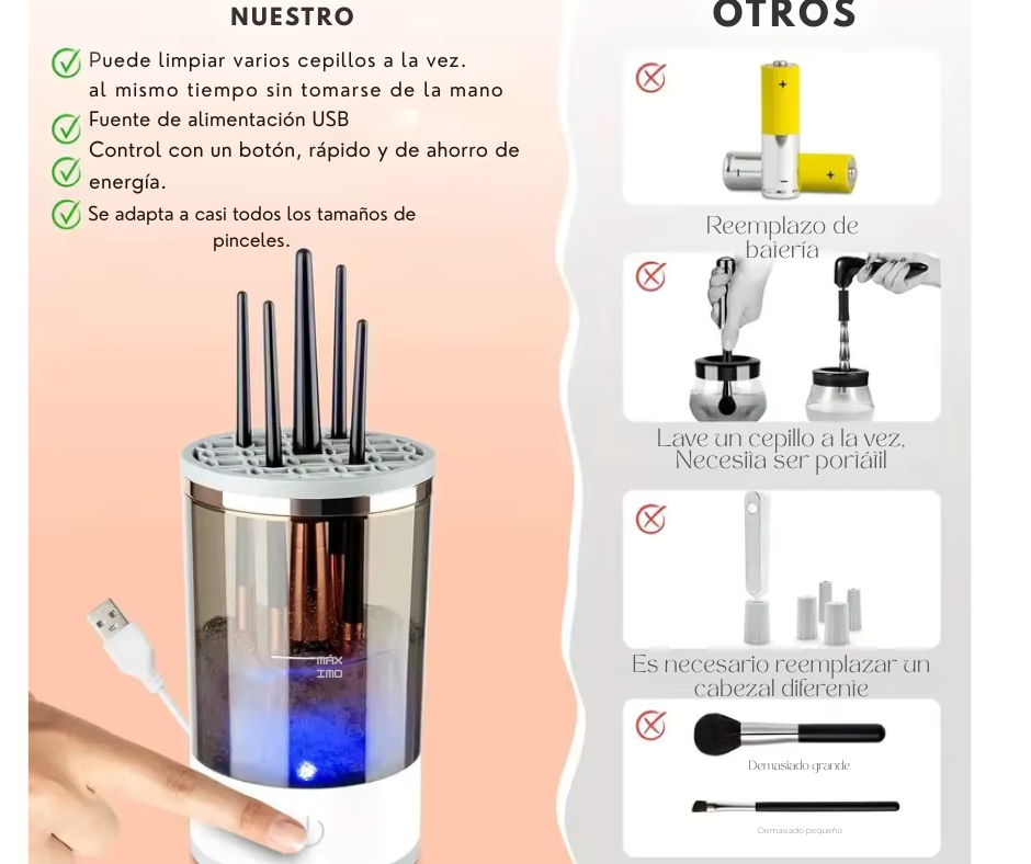 Limpiador de brochas electrico